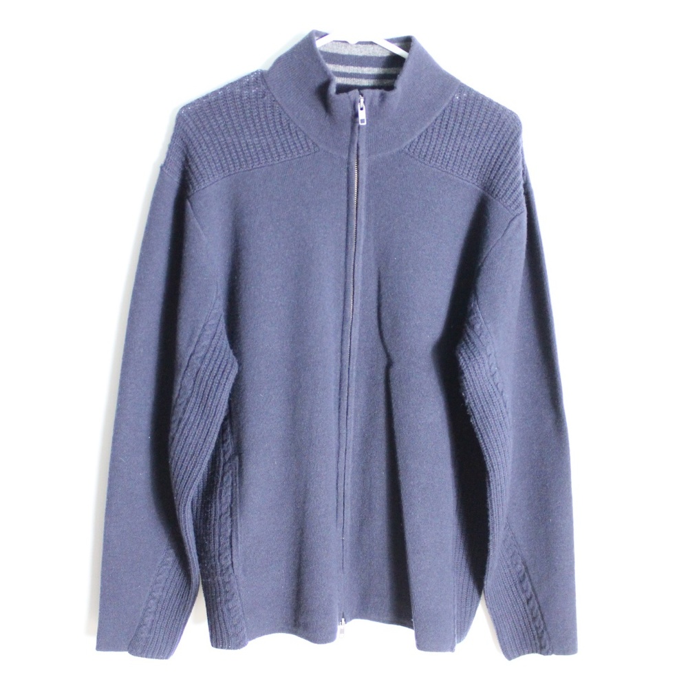 Zachary Prell Cashmere Wool Zip Sweater Large